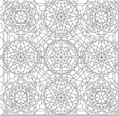 Kaleidoscope Designs Artist's Coloring Book