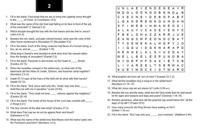 Bible Trivia Word Searches Large Print