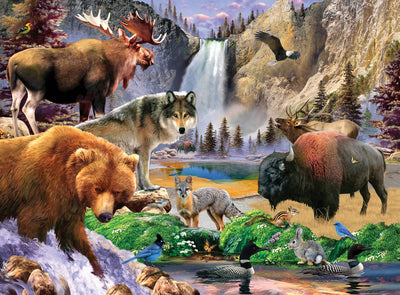 Wildlife of Yellowstone National Park - 100 Piece Puzzle