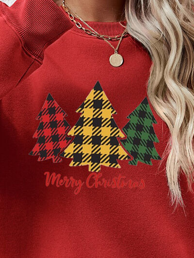 MERRY CHRISTMAS Dropped Shoulder Sweatshirt
